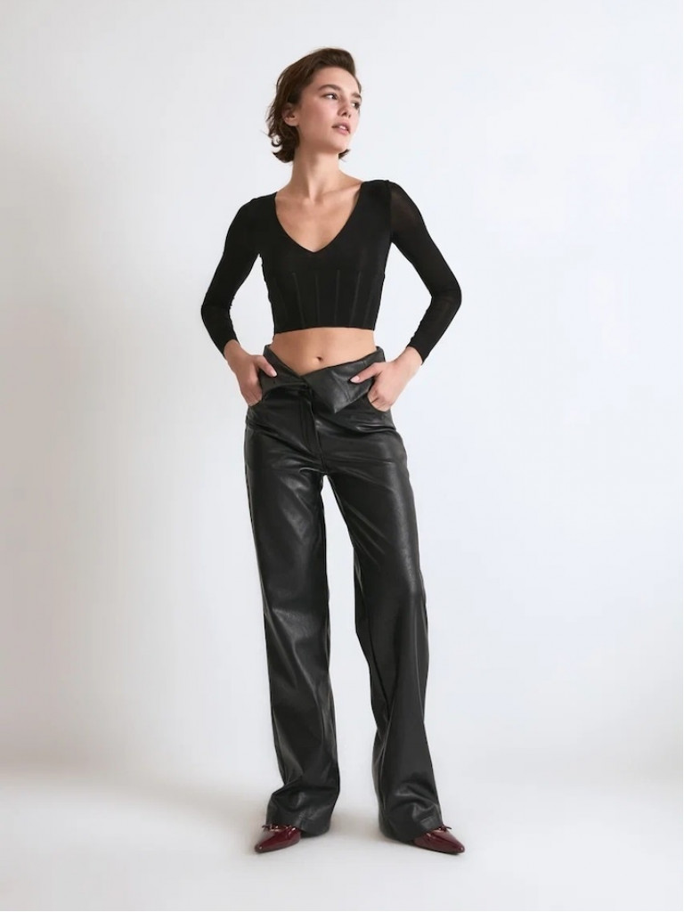 Брюки Black leather